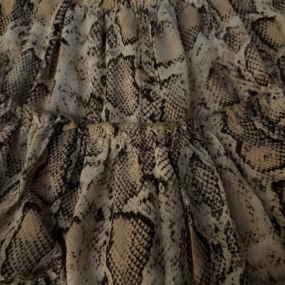 Entro Snake Print Ruffle Mini Skirt - Picture 5 of 5